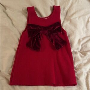 Red dress with bow Zara